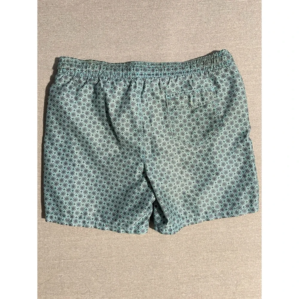 Men's Swim Trunks Size‎ Medium Blue Pattern Beach Pool Quick Dry Shorts